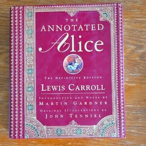 The Annotated Alice by Lewis Carroll - Decorative Red Hardcover